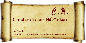 Czechmeister Márton névjegykártya
