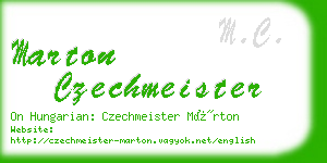 marton czechmeister business card